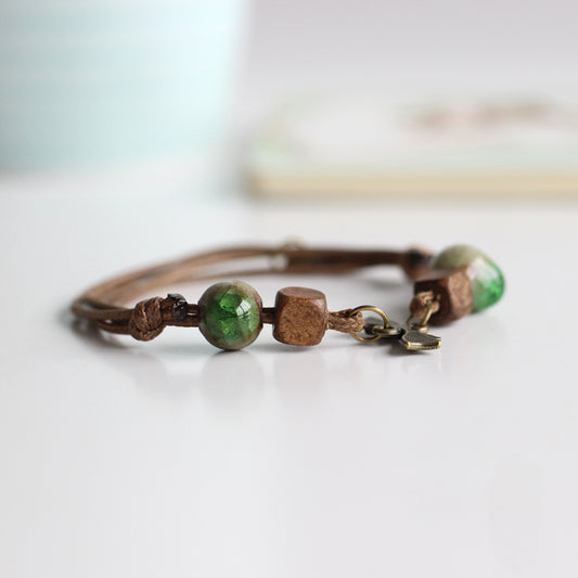 Handcrafted Jingdezhen Ceramic Bracelet - Artisan Jewelry