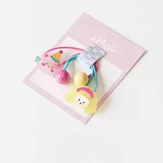 Cute Animal Hair Ties - 2024 New Cartoon Hair Bands, High Elasticity Durable Elastic Bands for Tying Hair