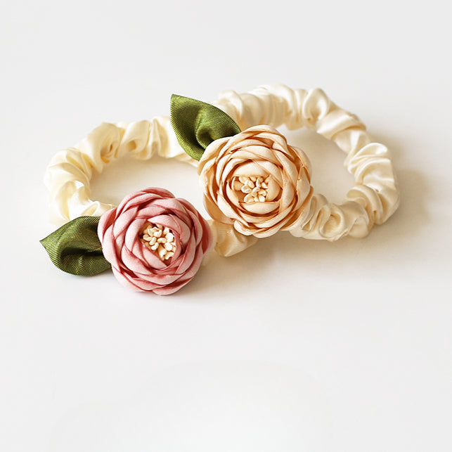Rose Hair Tie, 2024 New High-end Stylish Hair Loop,Graceful Elastic for Women's Hairstyles
