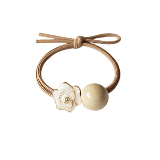 Camellia Hair Tie, High-end Hair Loop for Women, Elastic for Hairstyles