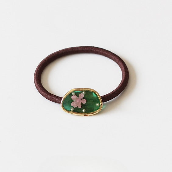 Amber Flower Hair Ties, High-Elasticity And Durable For Women To Tie Hair