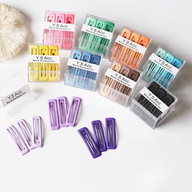 Boxed Hair Clips Women Side BB Clips Trendy New Elegant Hair Accessory Bangs Clips
