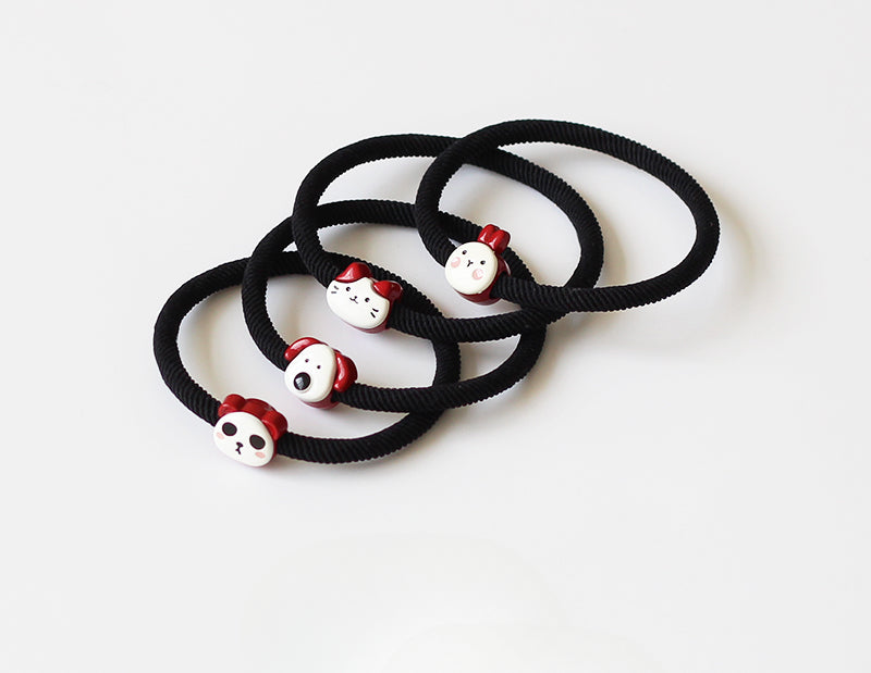 Cute Smiley Face Hair Tie - Korean Style Simple Elastic Band for Tying Hair, Girly Elastic Hair Holder