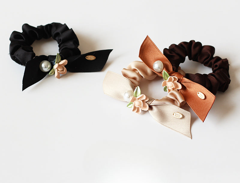 Rose Large Intestine Hair Tie - Trendy Elegant Elastic Band for Women's Hair Ties, Premium Hair Accessory
