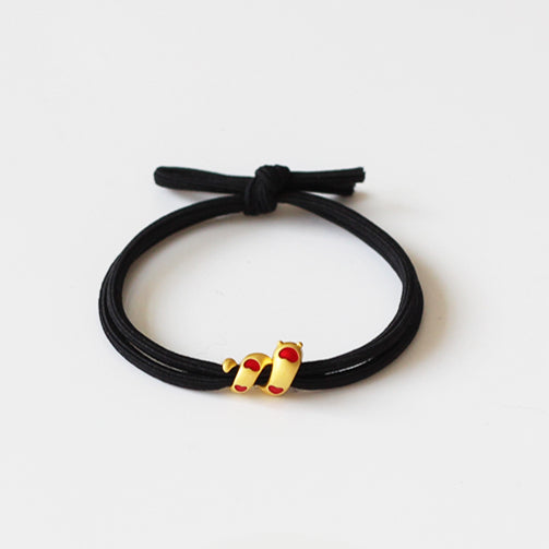 Zodiac Year Snake Hair Tie - New Red Elastic Band for Women's Bun Hairstyles, High Elasticity Festive Hair Accessory