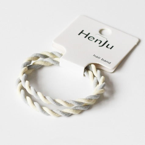 Cream Hair Tie Women Simple Elegant Ponytail Band New Hair Elastic