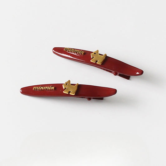 Dog Hair Clip for Women, 2024 New High-end Side Bangs Clip, Forehead Flyaway Clip