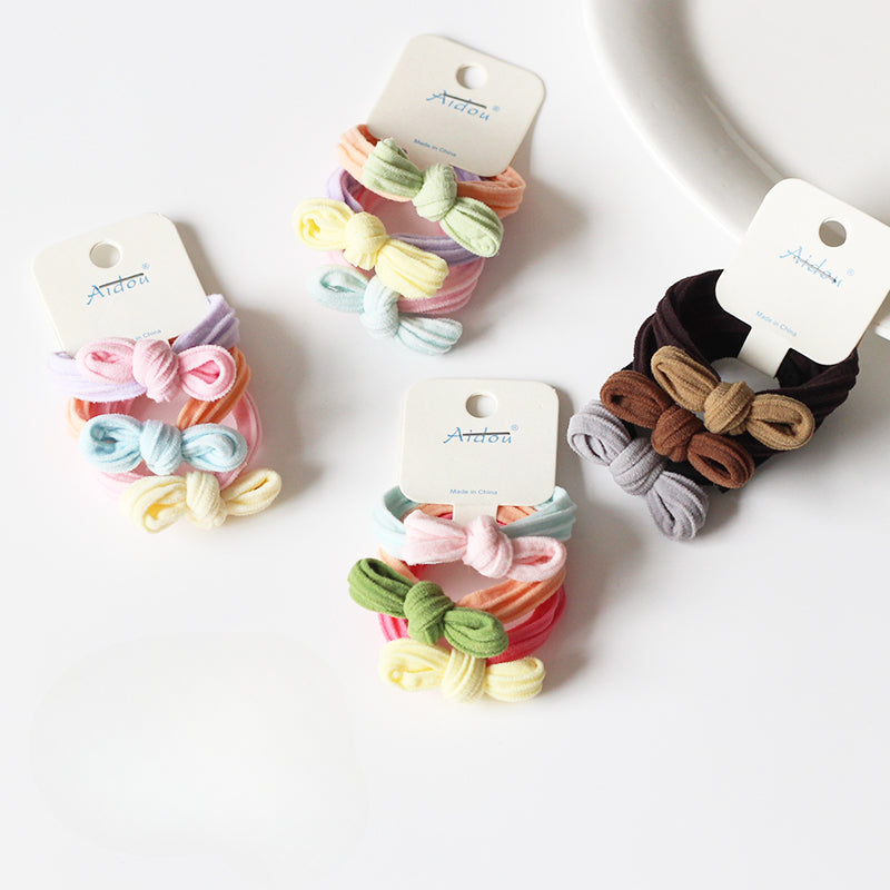 Set Of Three Seamless Hair Ties, Cute And Stylish For Tying Hair