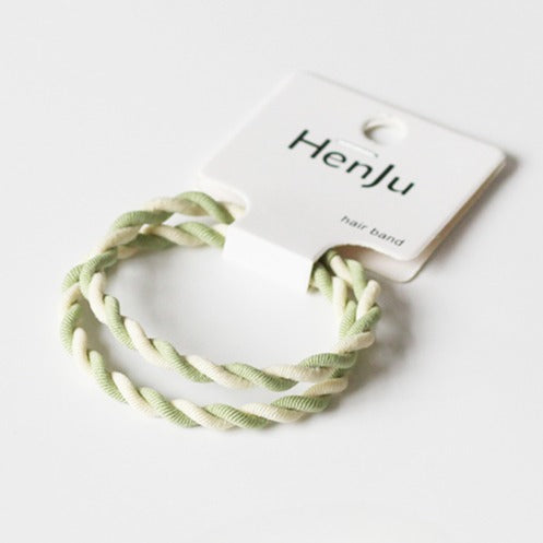 Cream Hair Tie Women Simple Elegant Ponytail Band New Hair Elastic