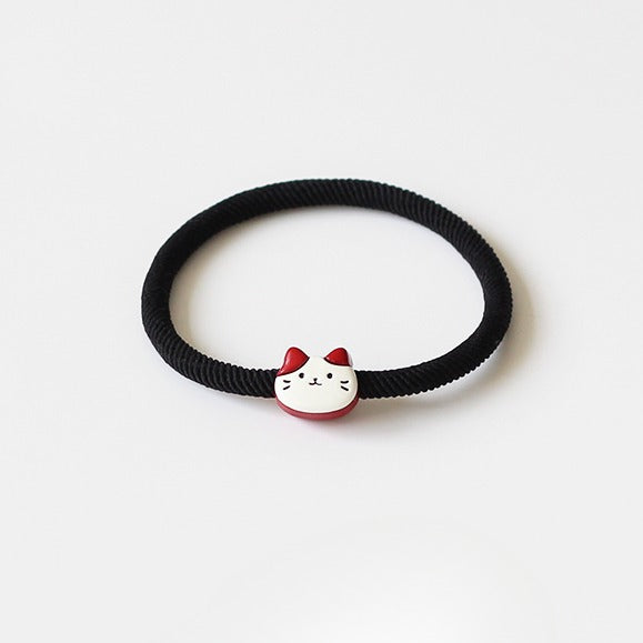 Cute Smiley Face Hair Tie - Korean Style Simple Elastic Band for Tying Hair, Girly Elastic Hair Holder