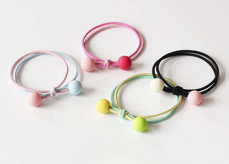 Dual-Tone Pearl Hair Tie, Cute And Durable Elastic Hair Accessory.
