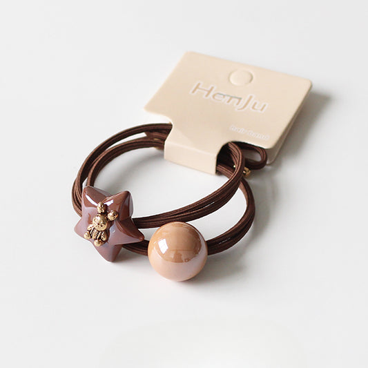 Star-Shaped Pearl Hair Ties, High-End And Durable For Women To Tie Hair