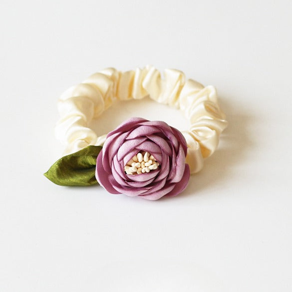 Rose Hair Tie, 2024 New High-end Stylish Hair Loop,Graceful Elastic for Women's Hairstyles