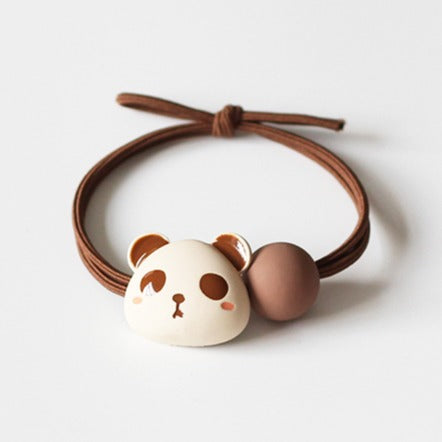 Panda Hair Tie Women Simple Elegant Trendy Elastic Durable Ponytail Band