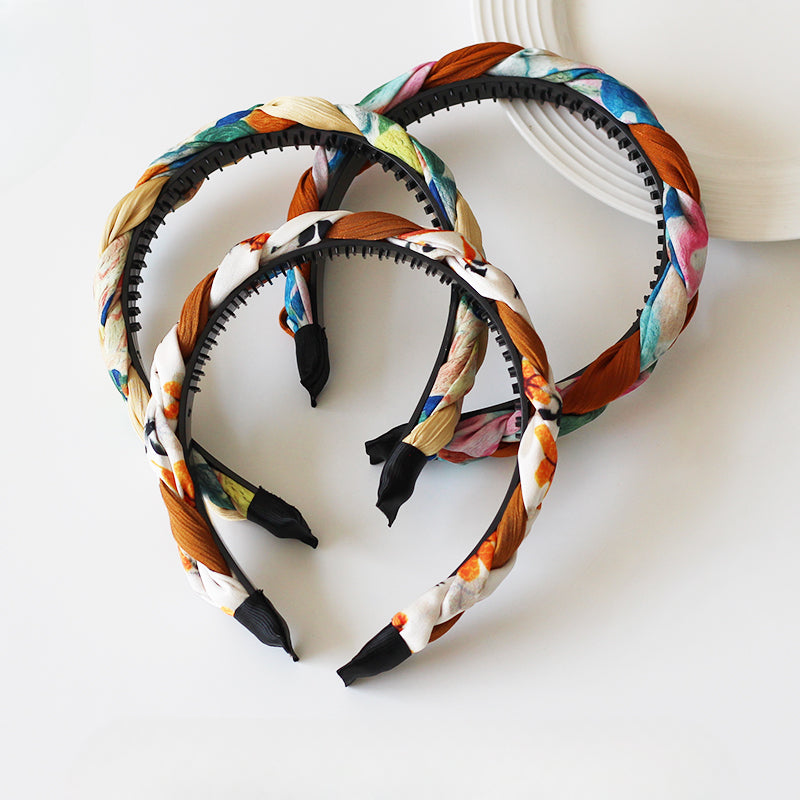 Colorful Twist Headband Stylish Hair Accessory High-End Design For Women Perfect For Makeup Or Daily Use