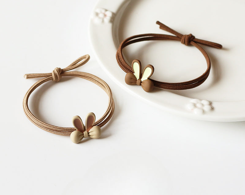 Bunny Ears Hair Tie - Women's Trendy New Elegant Hair Band, Simple Cute Elastic for Women's Hair Ties