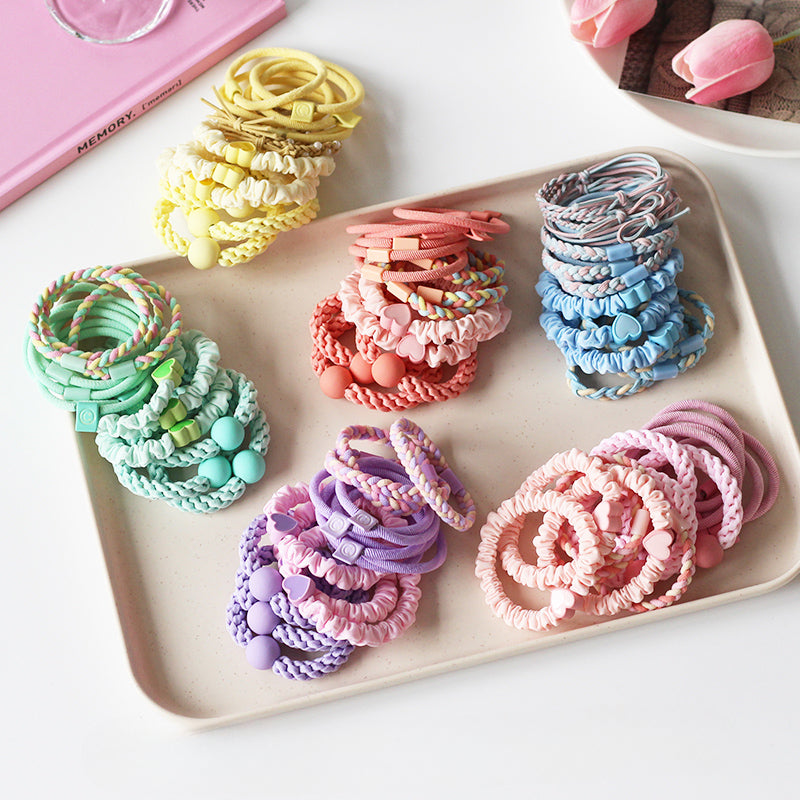 Fresh Large Intestine Hair Tie - 2024 New Premium Hair Loop, Elastic Band for High Ponytails(Five-Piece)