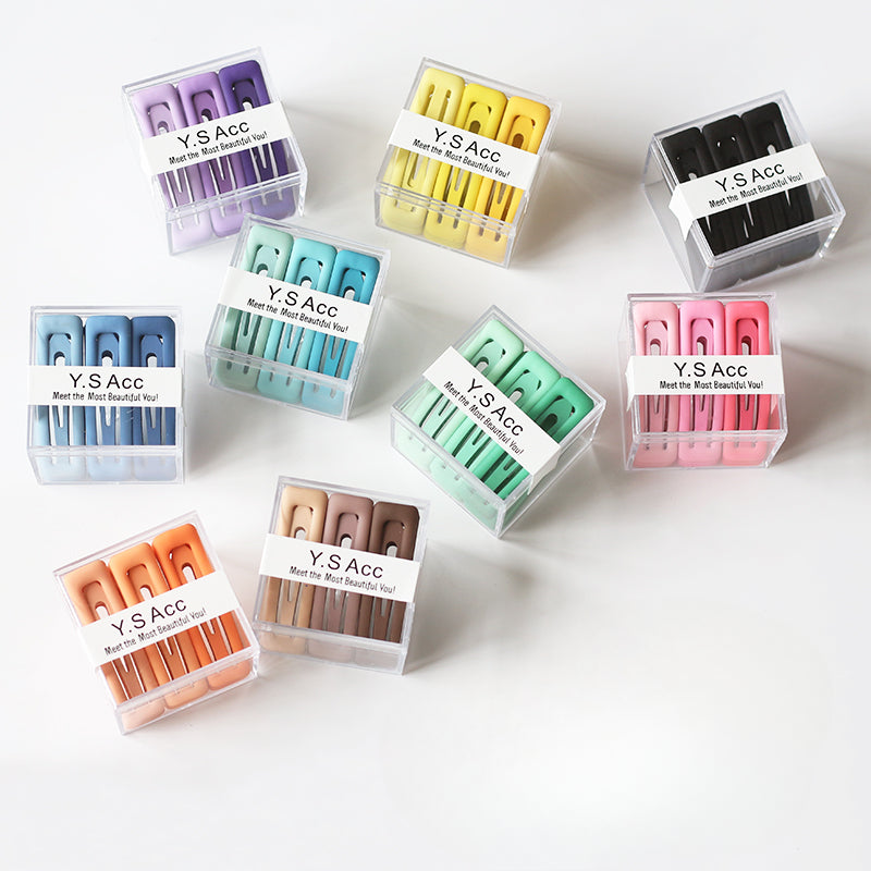 Boxed Hair Clips Women Side BB Clips Trendy New Elegant Hair Accessory Bangs Clips