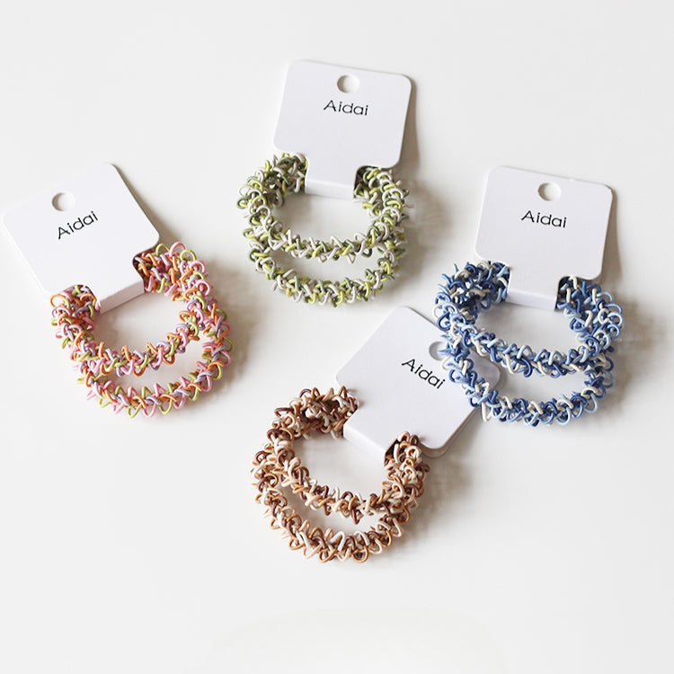Openwork Knit Hair Ties, Durable And Stylish For Women To Style Hair
