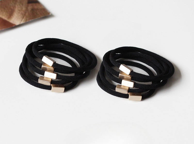 Set Of Five Hair Ties, Trendy And Durable For Women To Tie Hair