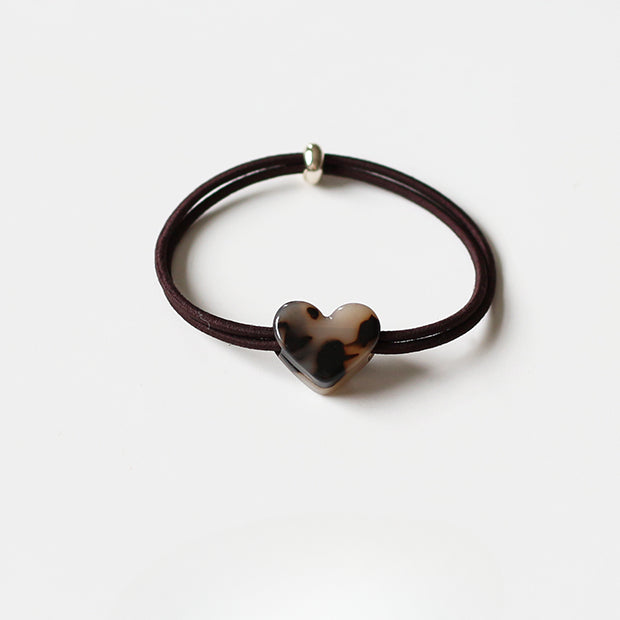 Heart Hair Tie for Women - Simple New Design Elastic Band,Elegant Hair Ties and Small Elastic Hair Loop