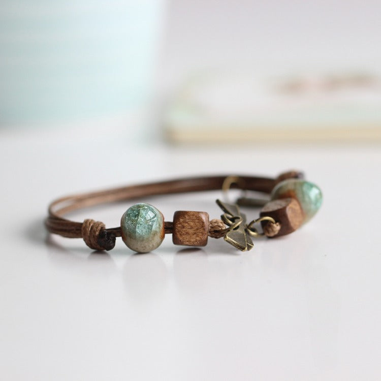 Handcrafted Jingdezhen Ceramic Bracelet - Artisan Jewelry