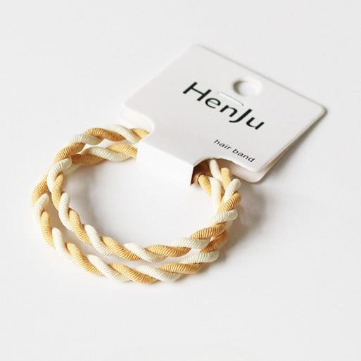 Cream Hair Tie Women Simple Elegant Ponytail Band New Hair Elastic