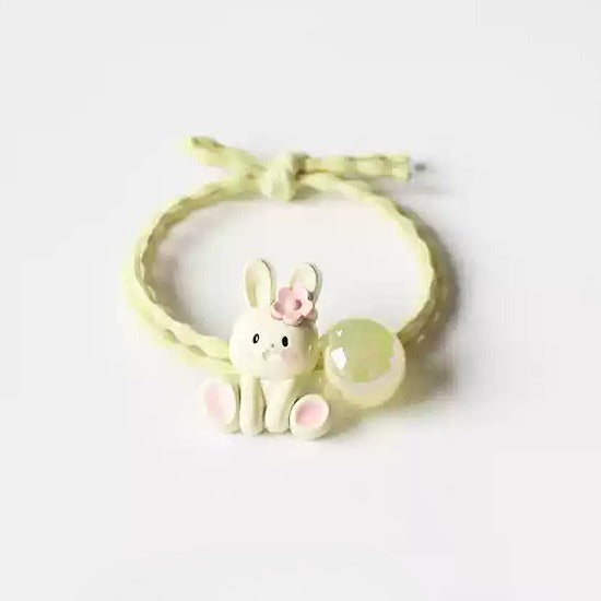 Bunny Hair Tie - Trendy Elegant Ponytail Accessory, Simple Cute Elastic Band for Tying Hair