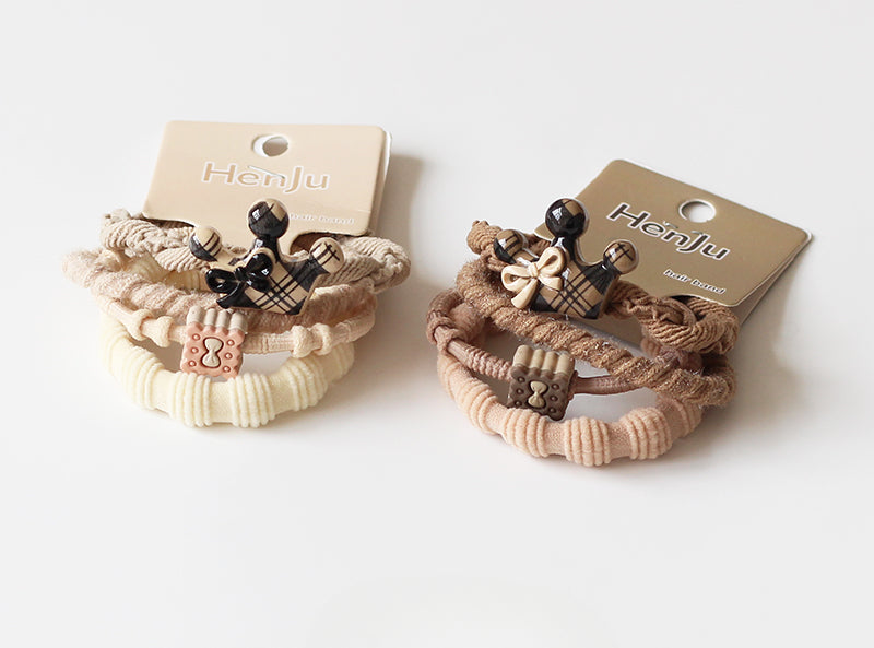 Crown Bow Hair Ties, High-Elasticity And Durable For Women To Tie Hair