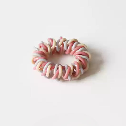 Coiled Telephone Cord Hair Tie - Trendy Elegant Elastic Band for Women, High Elasticity Durable Hair Ties for Tying Hair