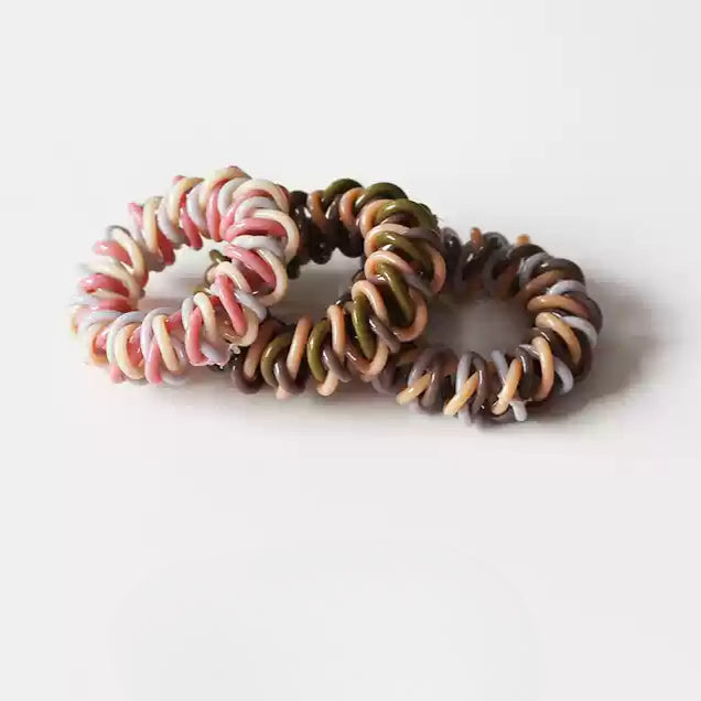 Coiled Telephone Cord Hair Tie - Trendy Elegant Elastic Band for Women, High Elasticity Durable Hair Ties for Tying Hair