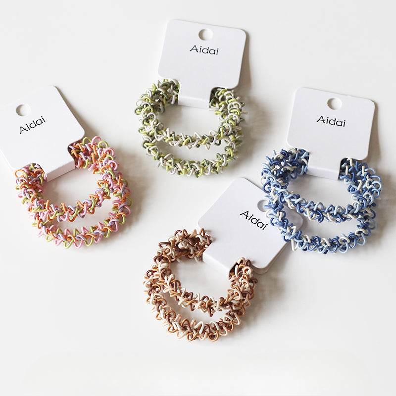 Openwork Knit Hair Ties, Durable And Stylish For Women To Style Hair