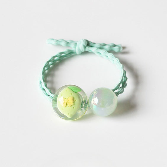 Crystal Fruit Hair Tie, 2024 New High-end Stylish Hair Accessory, Cute Elastic for Women's Hairstyles