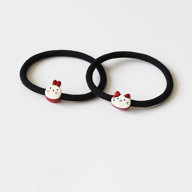 Cute Smiley Face Hair Tie - Korean Style Simple Elastic Band for Tying Hair, Girly Elastic Hair Holder