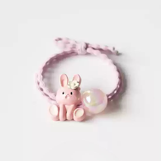 Bunny Hair Tie - Trendy Elegant Ponytail Accessory, Simple Cute Elastic Band for Tying Hair