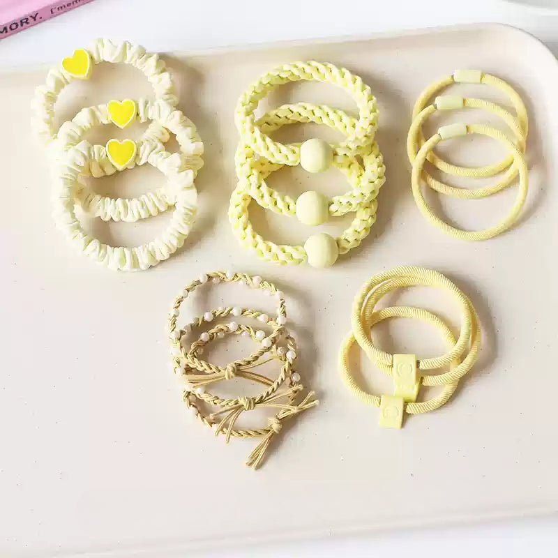 Fresh Large Intestine Hair Tie - 2024 New Premium Hair Loop, Elastic Band for High Ponytails(Five-Piece)