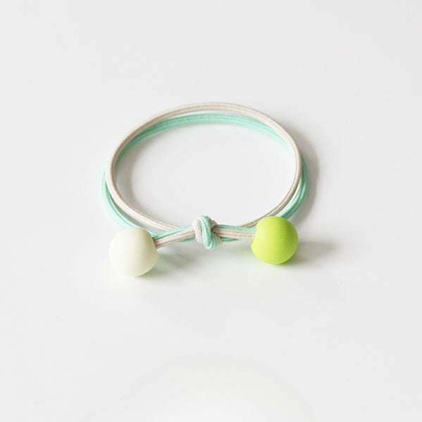 Dual-Tone Pearl Hair Tie, Cute And Durable Elastic Hair Accessory.