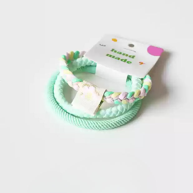 Candy-Colored Hair Ties Cute Trendy Korean Japanese Minimalist Hairbands Women