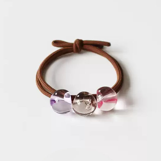 Crystal Clear High Ponytail Hair Tie - 2024 New Premium Hair Loop, High Elasticity Durable Elastic Band for Hair Ties