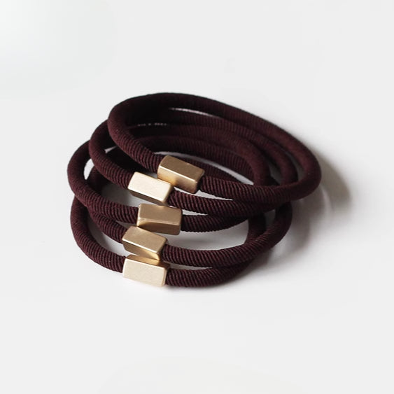 Set Of Five Hair Ties, Trendy And Durable For Women To Tie Hair