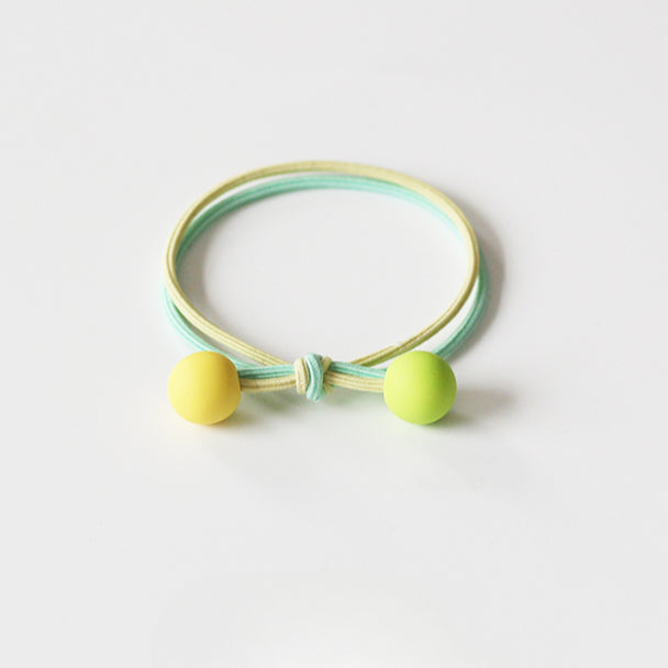 Dual-Tone Pearl Hair Tie, Cute And Durable Elastic Hair Accessory.