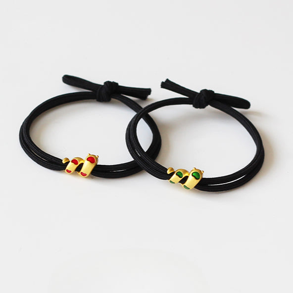 Zodiac Year Snake Hair Tie - New Red Elastic Band for Women's Bun Hairstyles, High Elasticity Festive Hair Accessory