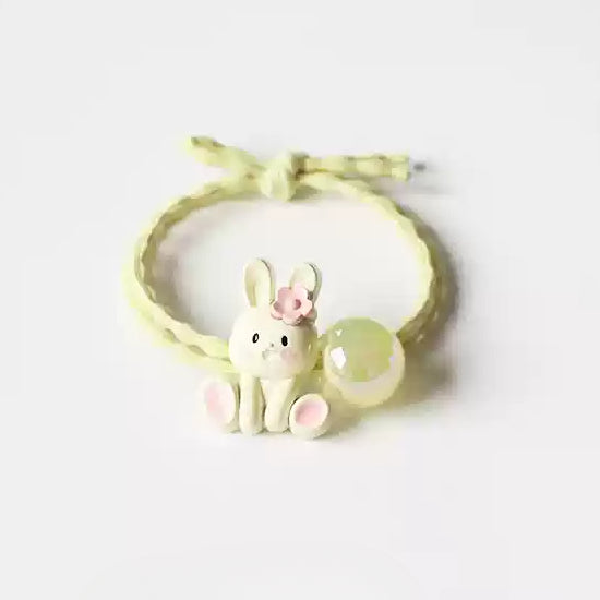 Bunny Hair Tie - Trendy Elegant Ponytail Accessory, Simple Cute Elastic Band for Tying Hair