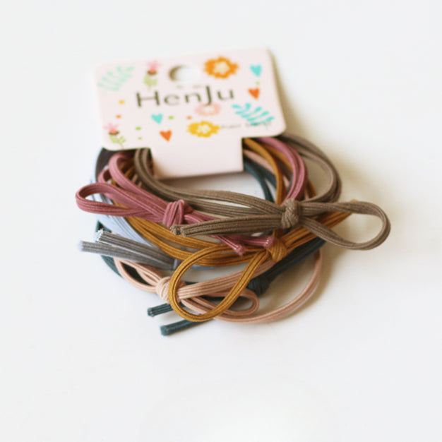 Simple Bow Hair Ties, Sweet And Basic For Girls To Tie Hair Six-Piece Set