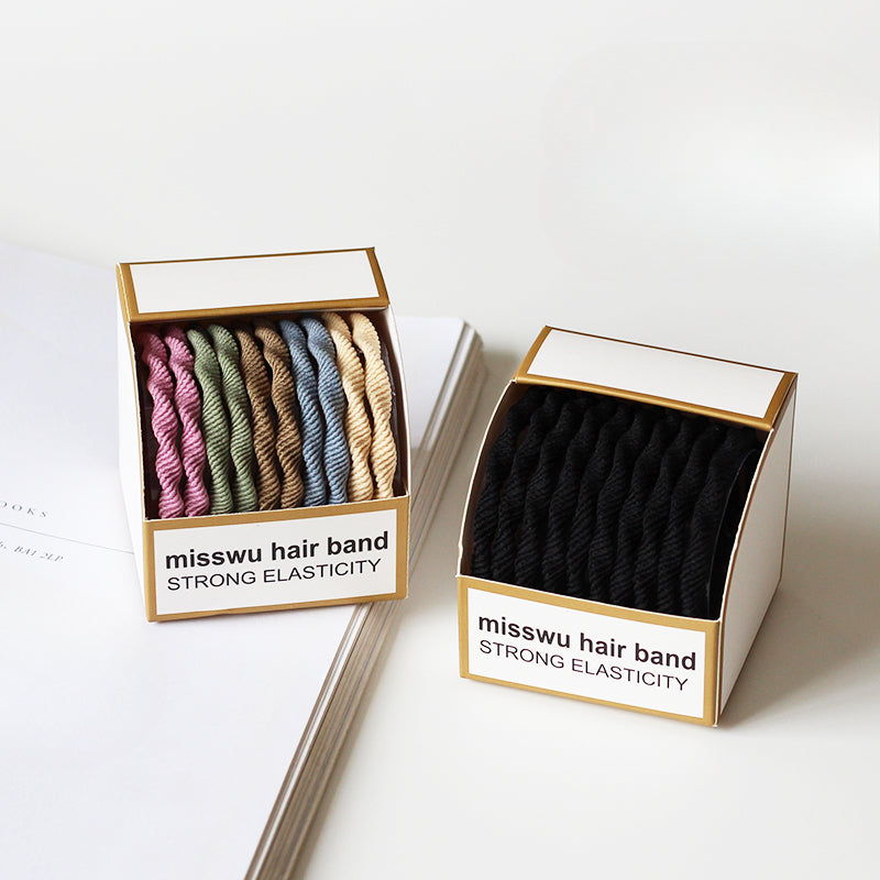 Set Of Ten Hair Ties, High-Elasticity And Durable For Women To Tie Hair