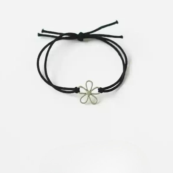Fresh and Elegant Hair Ties for Women - Korean Trendy Hollow Flower Minimalist Hair Loops and Ponytail Elastic Bands