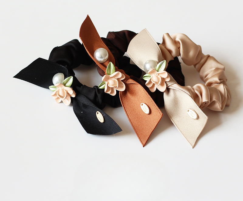Rose Large Intestine Hair Tie - Trendy Elegant Elastic Band for Women's Hair Ties, Premium Hair Accessory