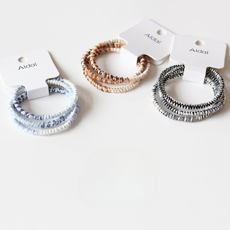 Set Of Three Hair Ties, High-Elasticity And Durable For Women To Tie Hair