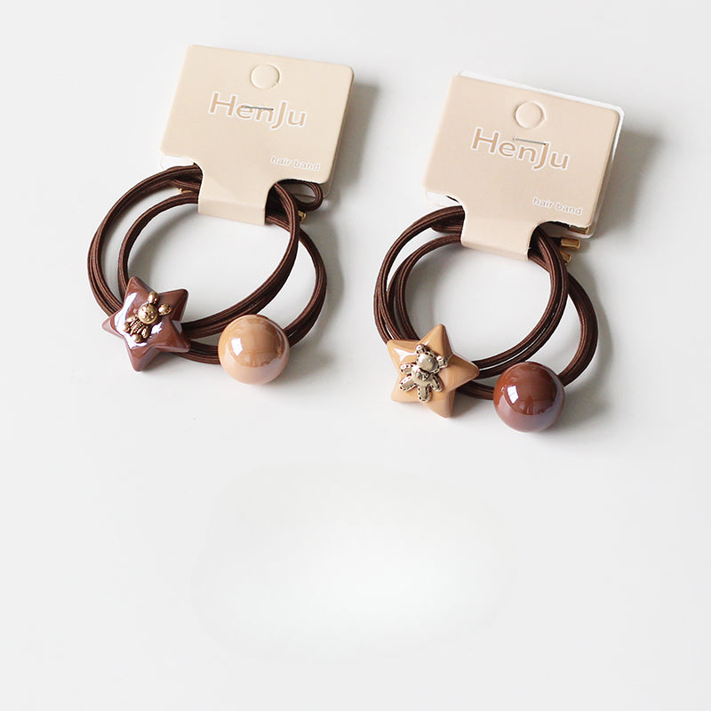 Star-Shaped Pearl Hair Ties, High-End And Durable For Women To Tie Hair