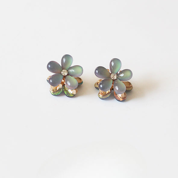 Faux Crystal Mini Claw Clips - Trendy Elegant Small Shark Clips, Bang Clips and Hair Accessories